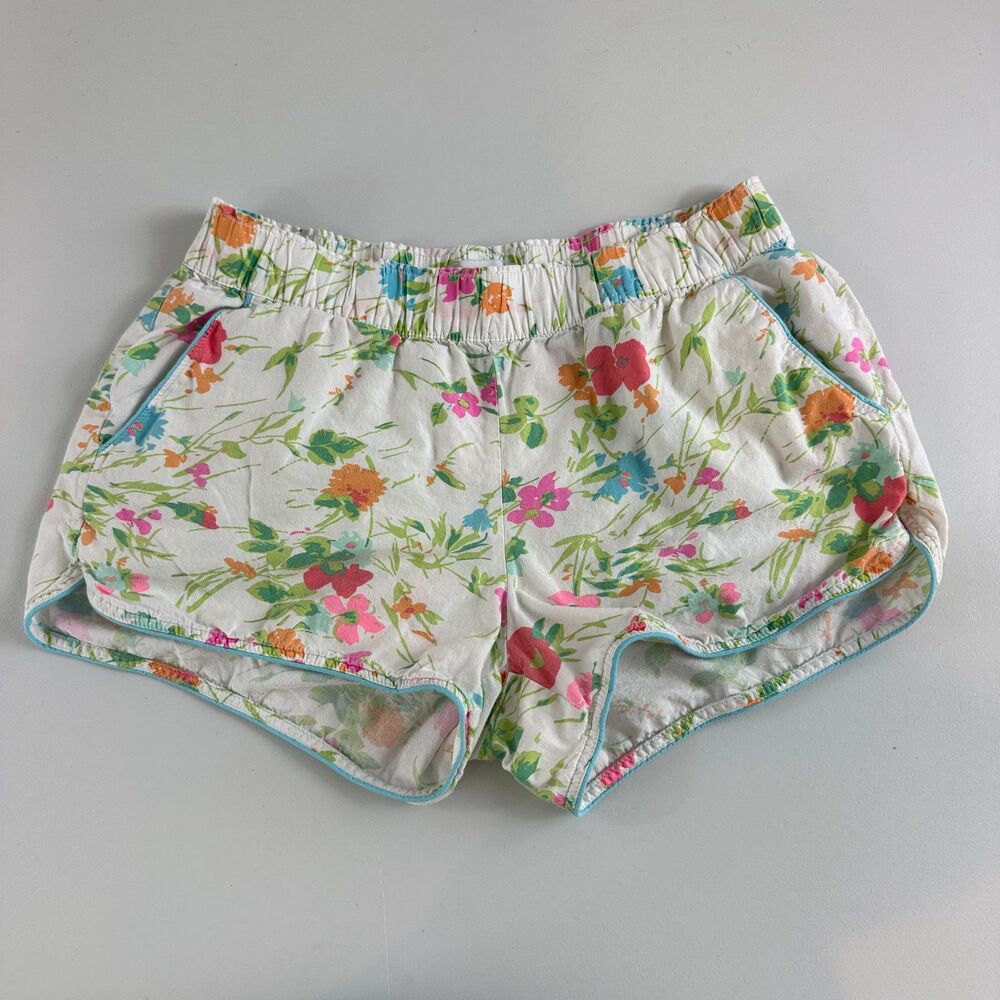 LOVE by GAP Floral Poplin Shorts Garden Print Elastic Waist Women's XS